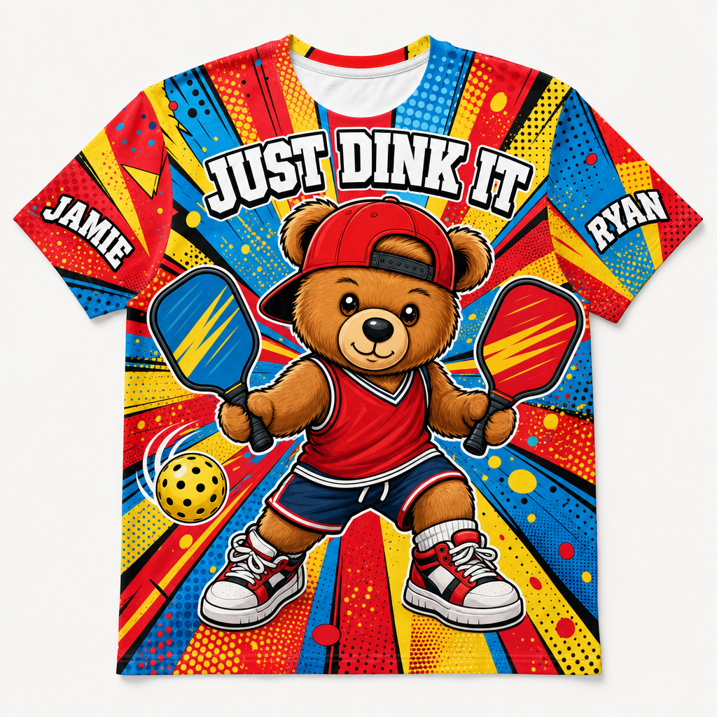 Just Dink It – Team Bear AOP Pickleball Tee - Personalized T-Shirt - All over printed dad6b595-2f9c-467c-b80d-8dc18a50abb3.png
