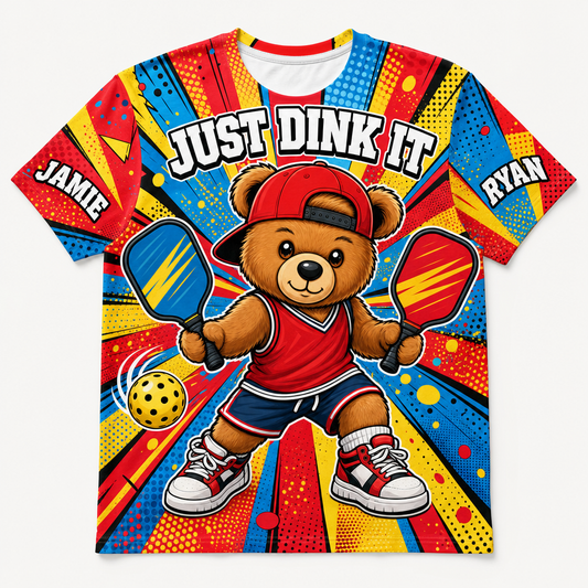 Just Dink It – Team Bear AOP Pickleball Tee - Personalized T-Shirt - All over printed dad6b595-2f9c-467c-b80d-8dc18a50abb3.png