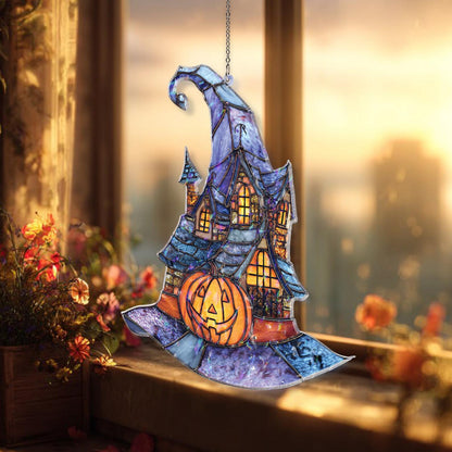 Halloween Haunted House Acrylic Suncatcher, Stained Glass Witch Hat & Pumpkin Window Hanging Decor db806bc5-424c-44cf-b815-e80bf24fb1d3-b7.jpg