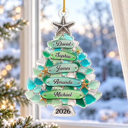 Custom Sea Glass Acrylic Ornament - Personalized Christmas Birthday Gifts For Mom, Dad, Brother, Sister - Home Filled With Cheer dbc6cda2-2bc2-4c39-9d5b-b2ab5a9653c4-banner-1.png