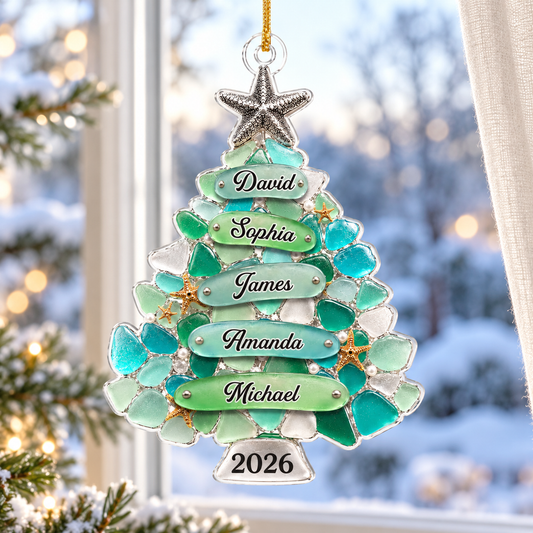 Custom Sea Glass Acrylic Ornament - Personalized Christmas Birthday Gifts For Mom, Dad, Brother, Sister - Home Filled With Cheer dbc6cda2-2bc2-4c39-9d5b-b2ab5a9653c4-banner-1.png
