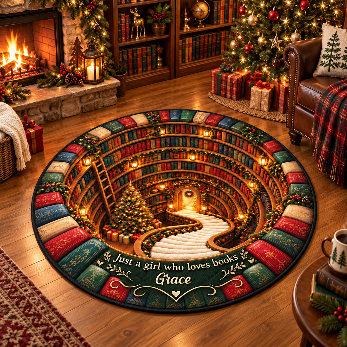Welcome To My Cozy Corner Book Lovers 3D Illusion Quilted Rug - Personalized Quilted Mat dbc75389-68a6-4faa-ad51-5ee77e62787e-2.jpg