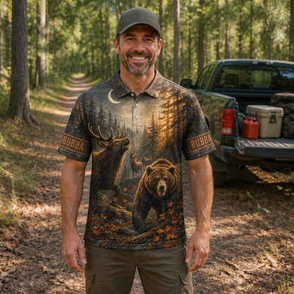 Personalized Elk & Grizzly Forest AOP Polo - Personalized Polo shirt - All over printed dc479b5e-a867-48af-8e8f-dea9f27902e5.jpg