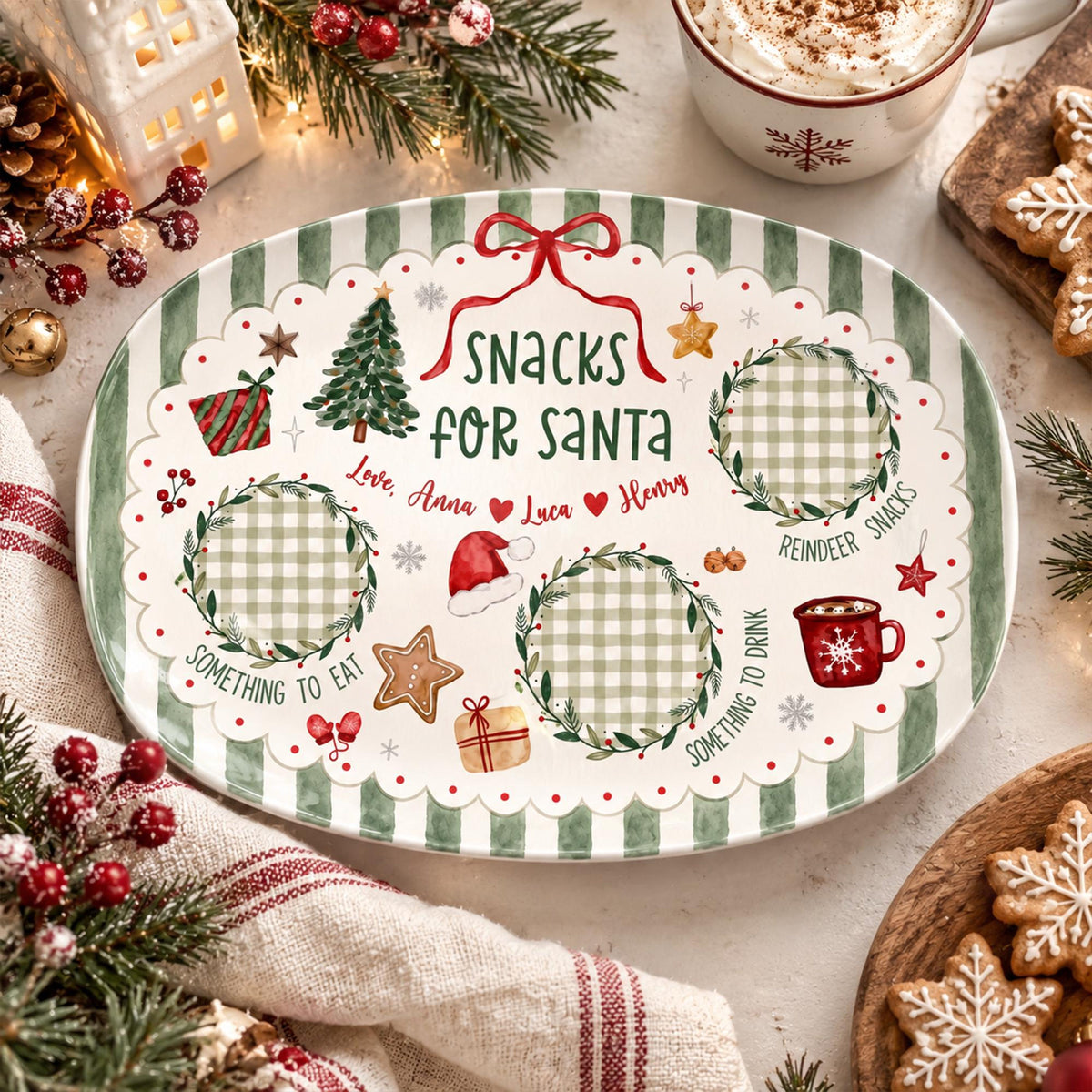 Custom Name Santa Cookie Plate, Cookies for Santa Platter, Personalized Holiday Christmas Plate for Family, Christmas Gift dce631d8-fa02-46d9-8bdd-24aba5abd09a-3.jpg