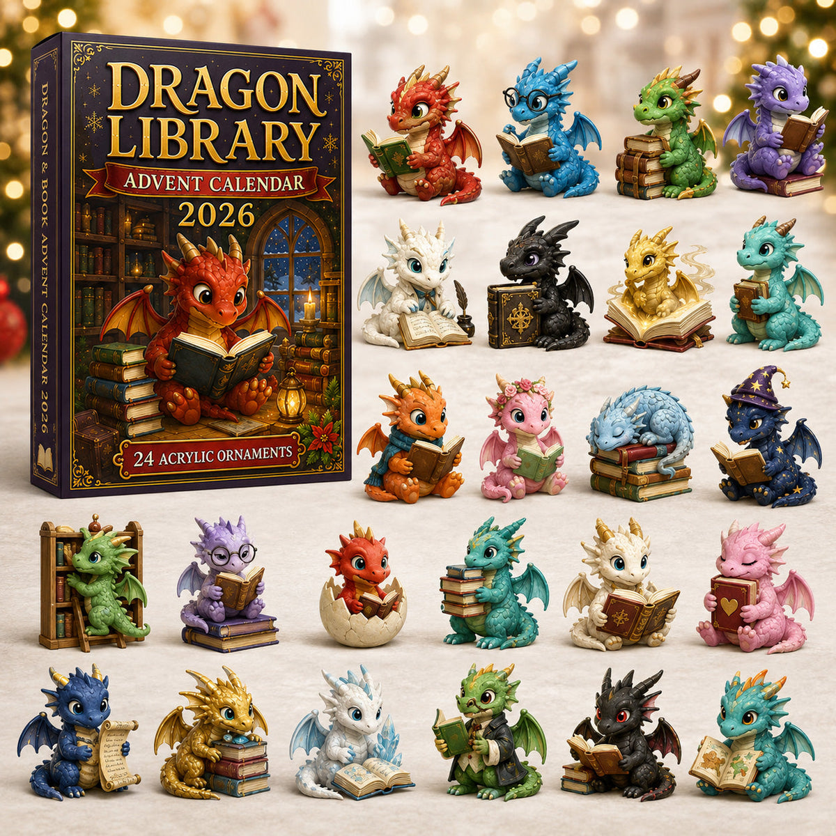 Dragon Library Advent Calendar 2026 - 24-Day Festive Countdown, Acrylic Charms Blind Box - Gift For Dragon Lovers dcee8c34-face-4dba-a1fb-d39e00371091-CHRISTMAS_KICKOFF_40_OFF_-_Dragon_Library_Advent_Calendar_2026_-_24-Day_Festive_Countdown_Acryli.jpg