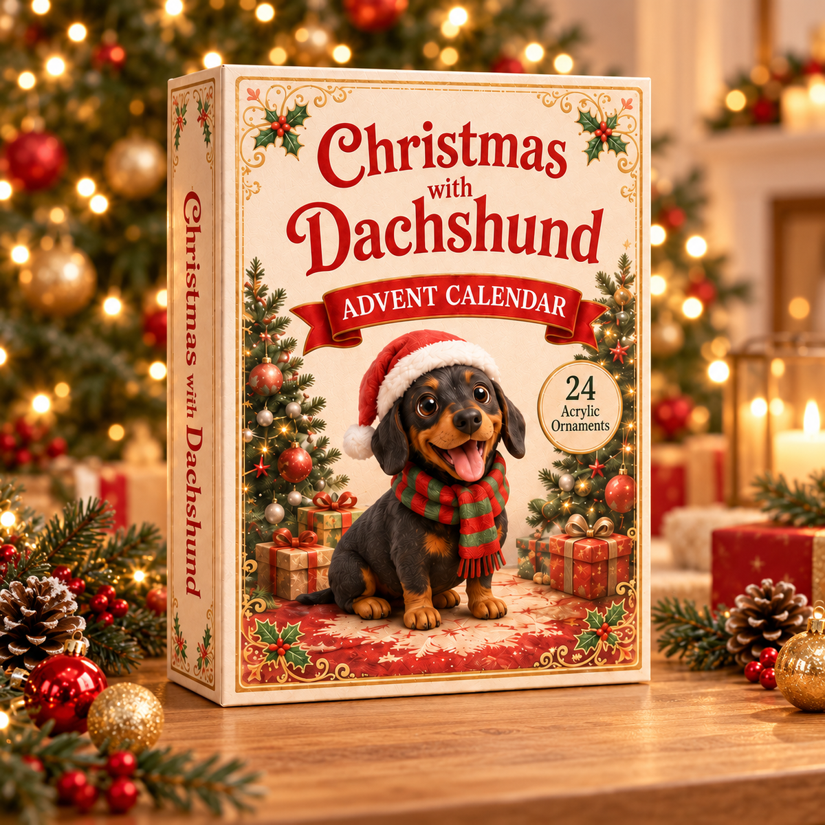 Christmas With Dachshund Advent Calendar 2026 - 24-Day Festive Countdown, Acrylic Charms Blind Box - Gift For Dachshund Lovers dd0e424c-f1ba-415e-9346-e77a6890df3e-dachshund-box.png