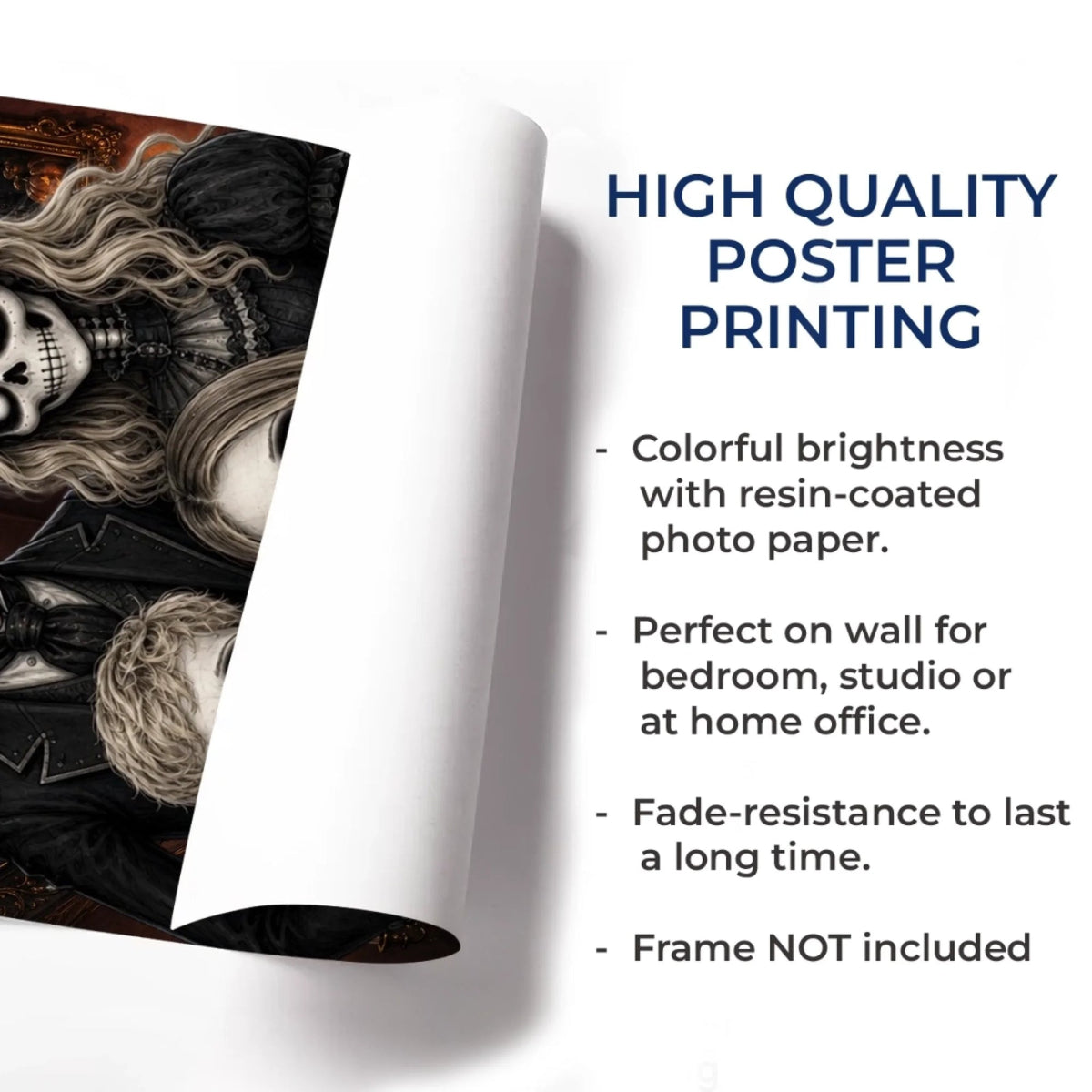 Custom Photo Skeleton Portrait Vertical Poster - Personalized Halloween Decor Birthday Gifts For Mom, Dad, Brother, Sister - We Put The Boo In Family dd71316c-88cb-4749-ac65-b3778f150fee-6a9a5356cb07d.jfif