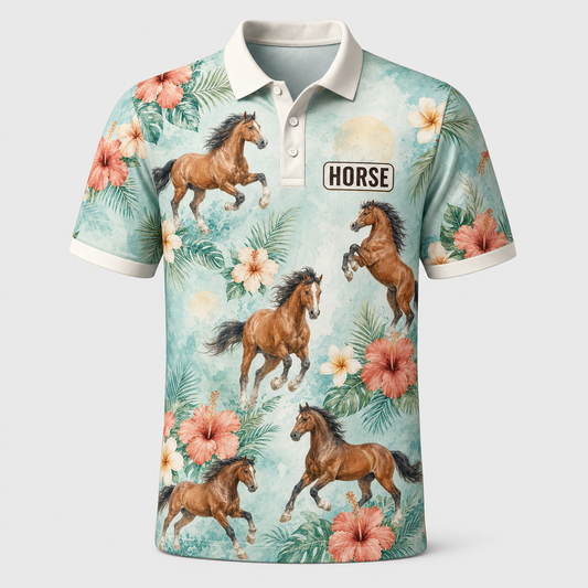 Tropical Horse AOP Polo - Polo shirt - All over printed dd798407-3952-4832-97fa-244fd0dd8402.png