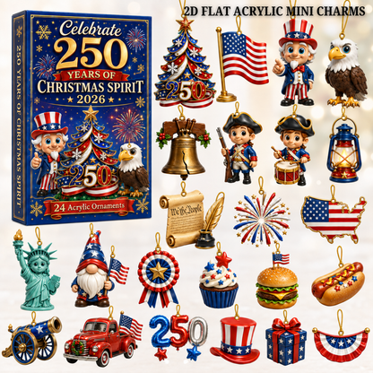 250 Years of Christmas Spirit Advent Calendar 2026 - 24-Day Festive Countdown, Acrylic Charms Blind Box - Gift For Family & Friends dd7f2293-39c8-4e89-a2c3-f2c21c3830c9-250-text.png