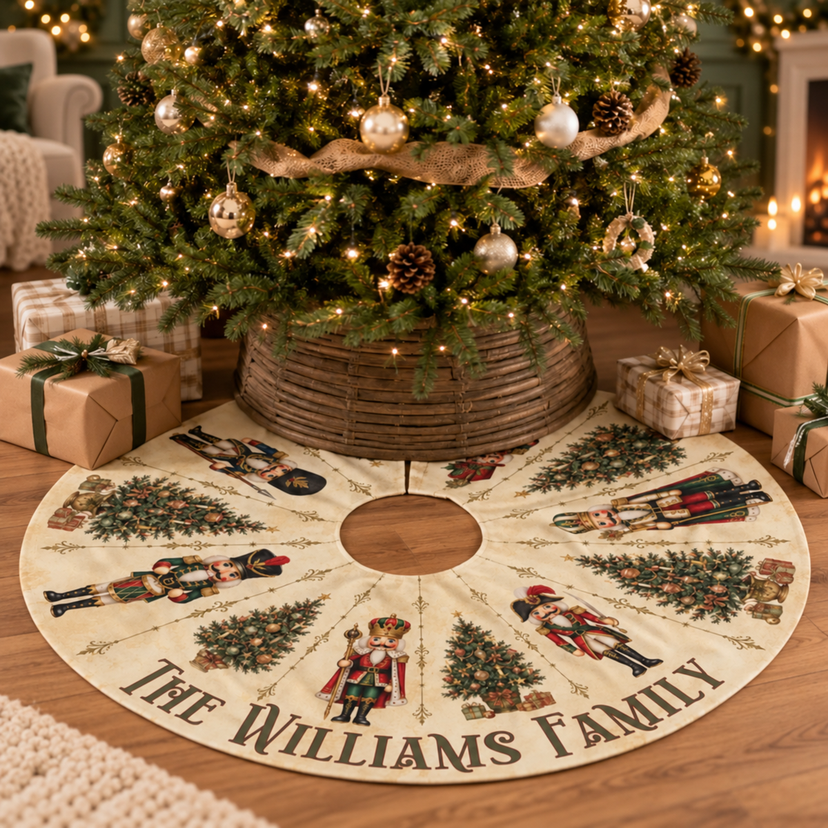 Nutcracker Christmas Tree Skirt, Personalized Family Name, Victorian Christmas Decor, Custom Holiday Keepsake, Family Gift ddbbaf6d-106f-4dfb-a904-6496bac52ade-T-m-ph-c-y-th-ng-Noel-thanh-l-ch.png