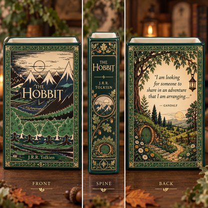 The Hobbit Book Cover Style Ceramic Vase, Decorative Flower Vase for Book Lovers and Reading Nooks de02026d-bdef-49a8-b3e1-22d015b0f556-banner-2.png