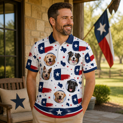 Custom Pet Photo Texas Flag Shirt - How to customize