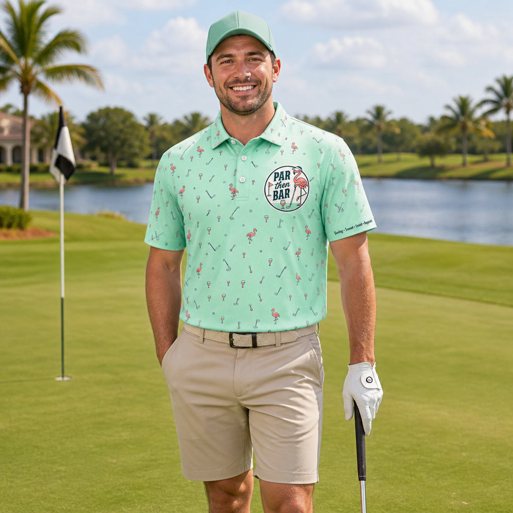 Par Then Bar Flamingo Golf Friends AOP Polo - Polo shirt - All over printed de51662b-5279-43c8-ad8e-7d2d2dee5e5b.jpg