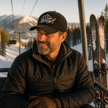 Gone Skiing Embroidered Dad Cap - Lifestyle 2