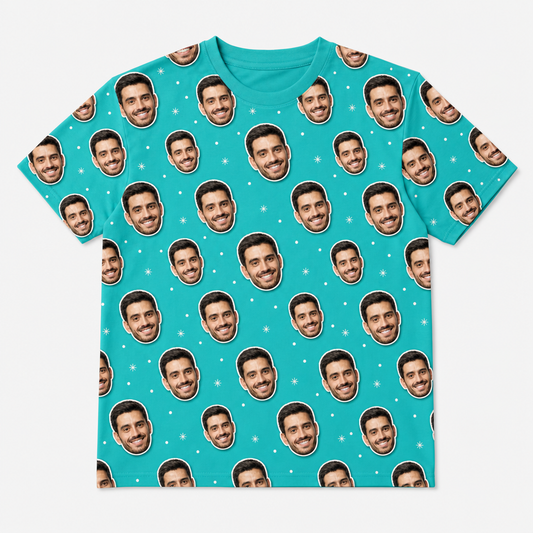 Custom Face Pattern AOP Tee - Hero