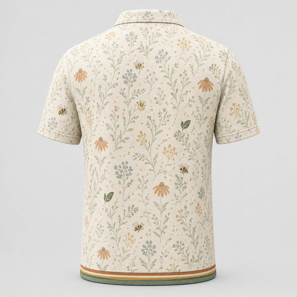 Save The Earth – Plant More Flowers Eco Badge Polo - Polo shirt - All over printed defb8e06-2620-4d57-9256-42adef24e62f.jpg