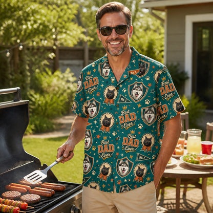 Best Dad Ever Pet Photo Hawaiian Shirt - Lifestyle 2