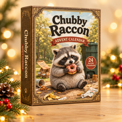 Chubby Raccoon Advent Calendar 2026 - 24-Day Festive Countdown, Acrylic Charms Blind Box - Gift For Racoon Lovers dfb543b3-1c11-41aa-8813-c54224fd8229-chubby-racoon-box.png
