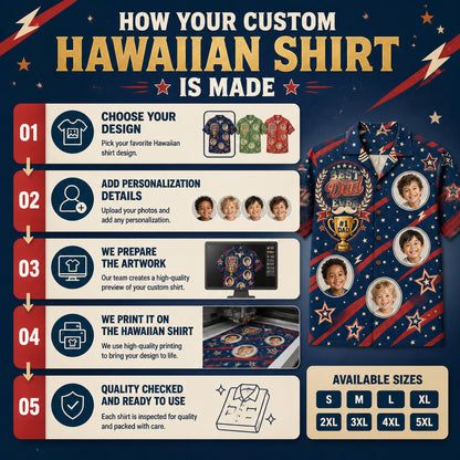 Best Dad Ever Photo Hawaiian Shirt - How it is made