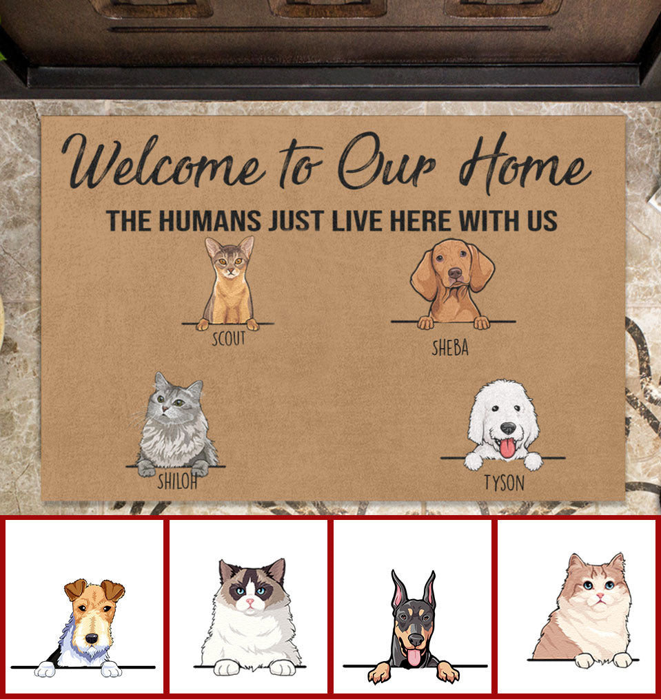 Welcome To My Home Personalized Doormat Gift For Pet Lover doormat1.jpg