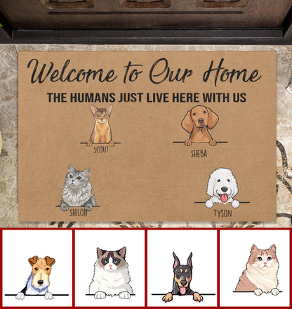 Welcome To My Home Personalized Doormat Gift For Pet Lover doormat1.jpg
