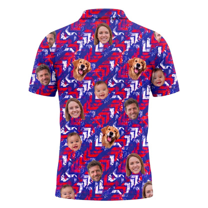 Custom Face Photo Polo Shirt