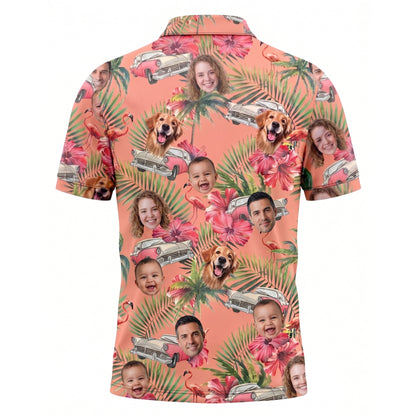 Custom Face Tropical Pickleball Shirt
