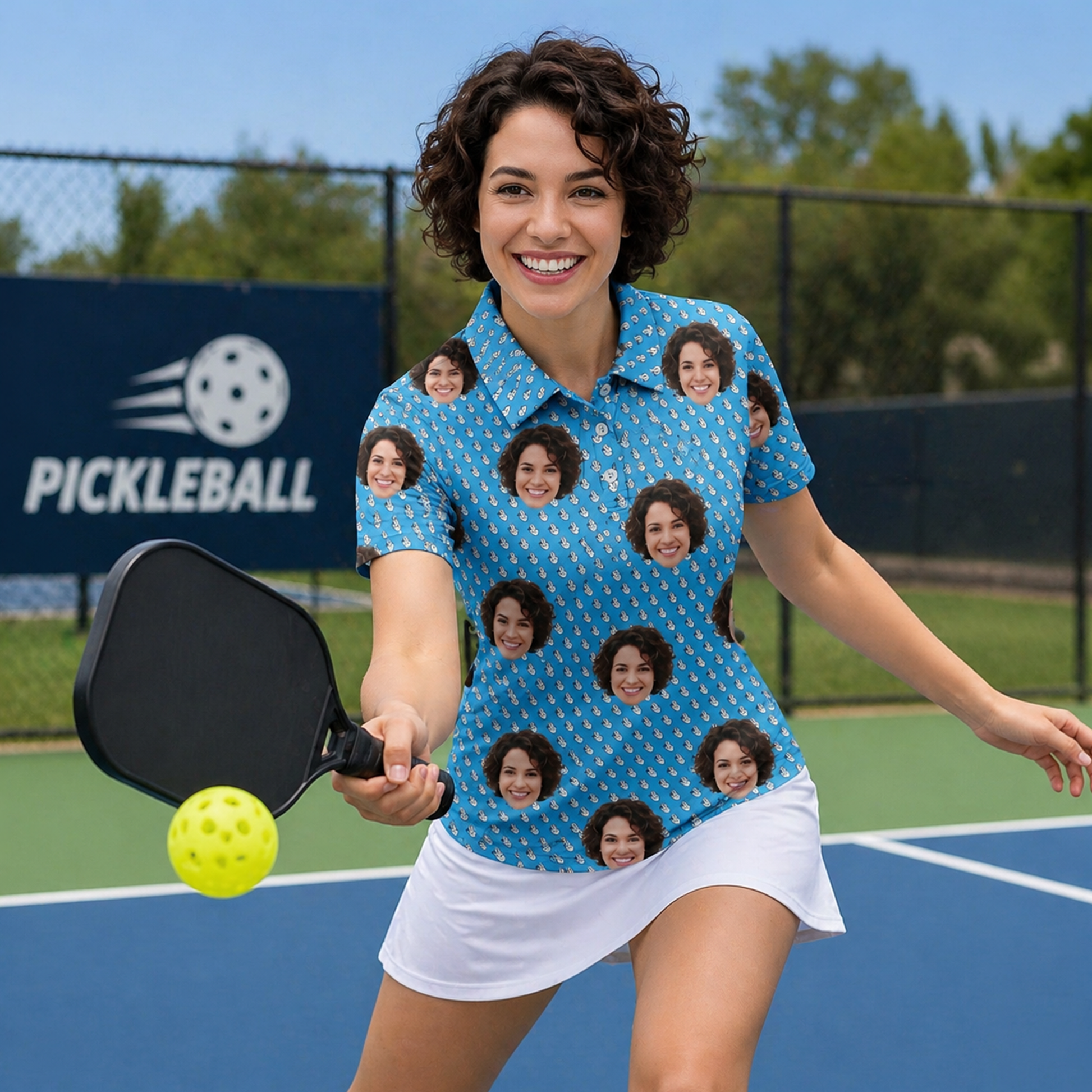 Personalized Custom Face Photo All Over Print Polo Shirt