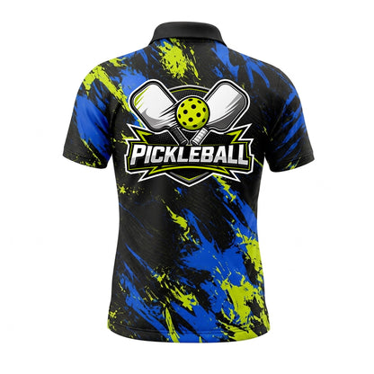 Custom Pickleball Splash Polo Shirt