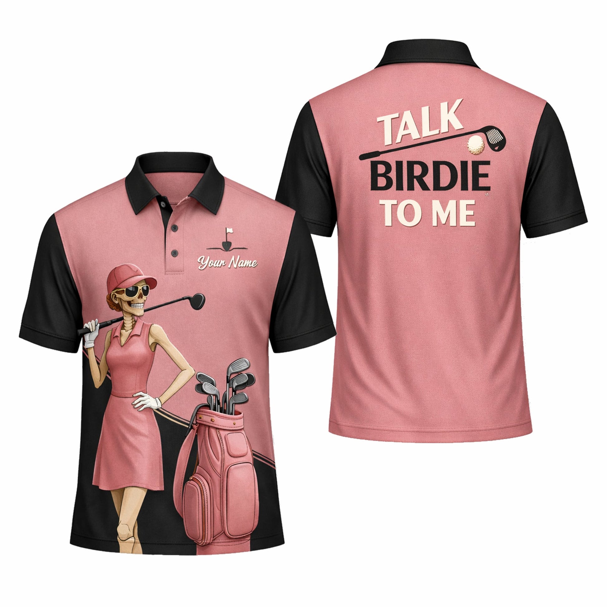 Women Golf Polo Shirt Funny Skeleton Golfer Talk Birdie To Me Custom Name Breathable Performance Polo download_baf687d3-a5e3-4f72-b24c-bc5a5f847fd0.jpg