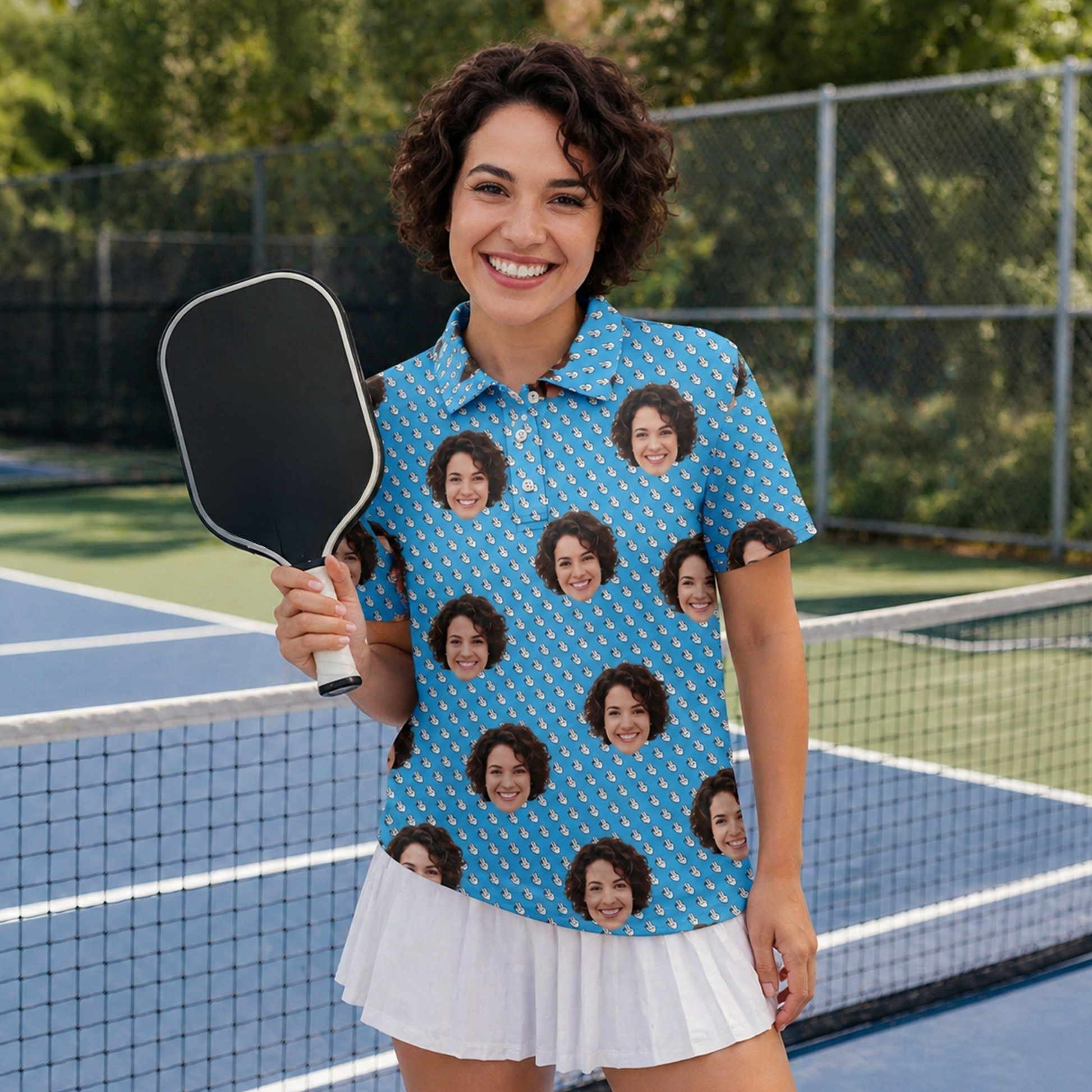 Personalized Custom Face Photo All Over Print Polo Shirt