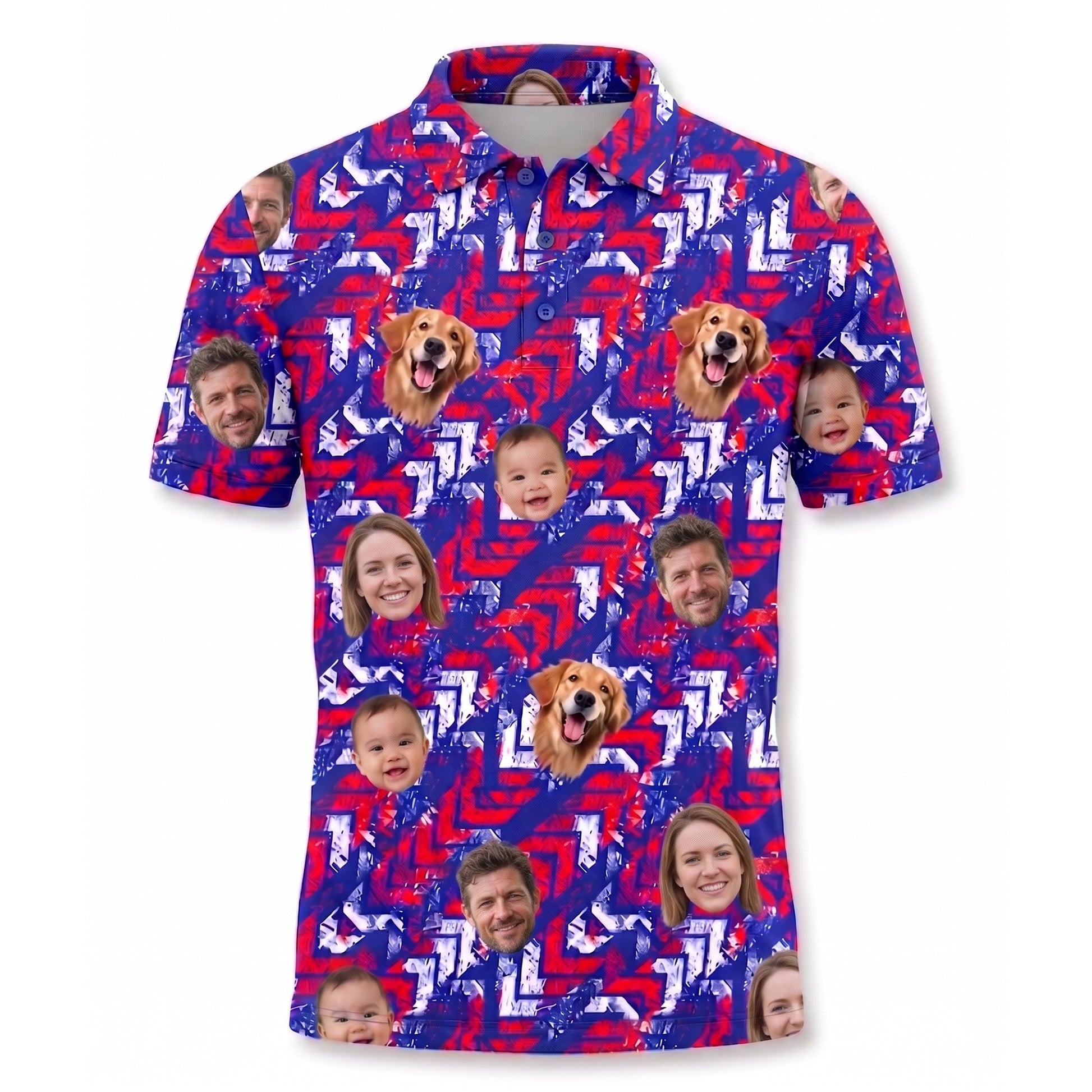 Custom Face Photo Polo Shirt