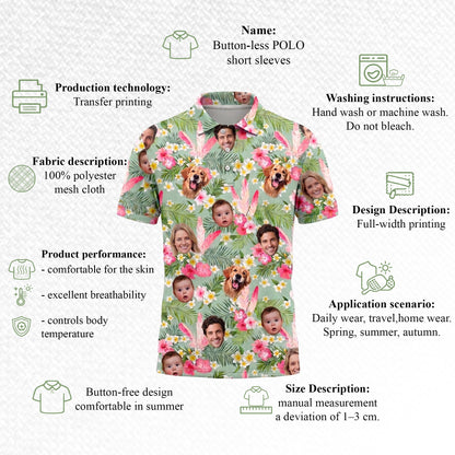 Custom Face Tropical Pickleball Shirt