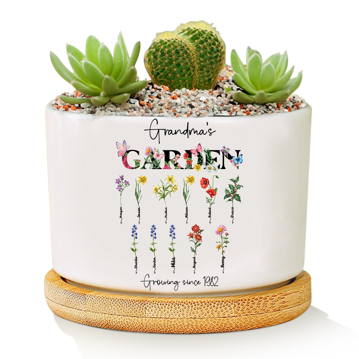 Personalized Birth Month Ceramic Flower Pot, Unique Mother's Day Gift for Her, Gift for Grandma, Mom, Wife, Indoor/Outdoor Potter Plant Pot dsgdfhgfhhgh.jpg