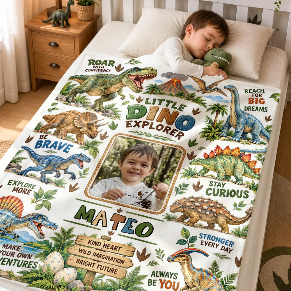 Personalized Dinosaur Photo Blanket – Little Explorer Custom Throw for Boys e09b3693-bd95-44e3-a2ac-af087f899973-c921483669cae260f8cbef982702ce54.png