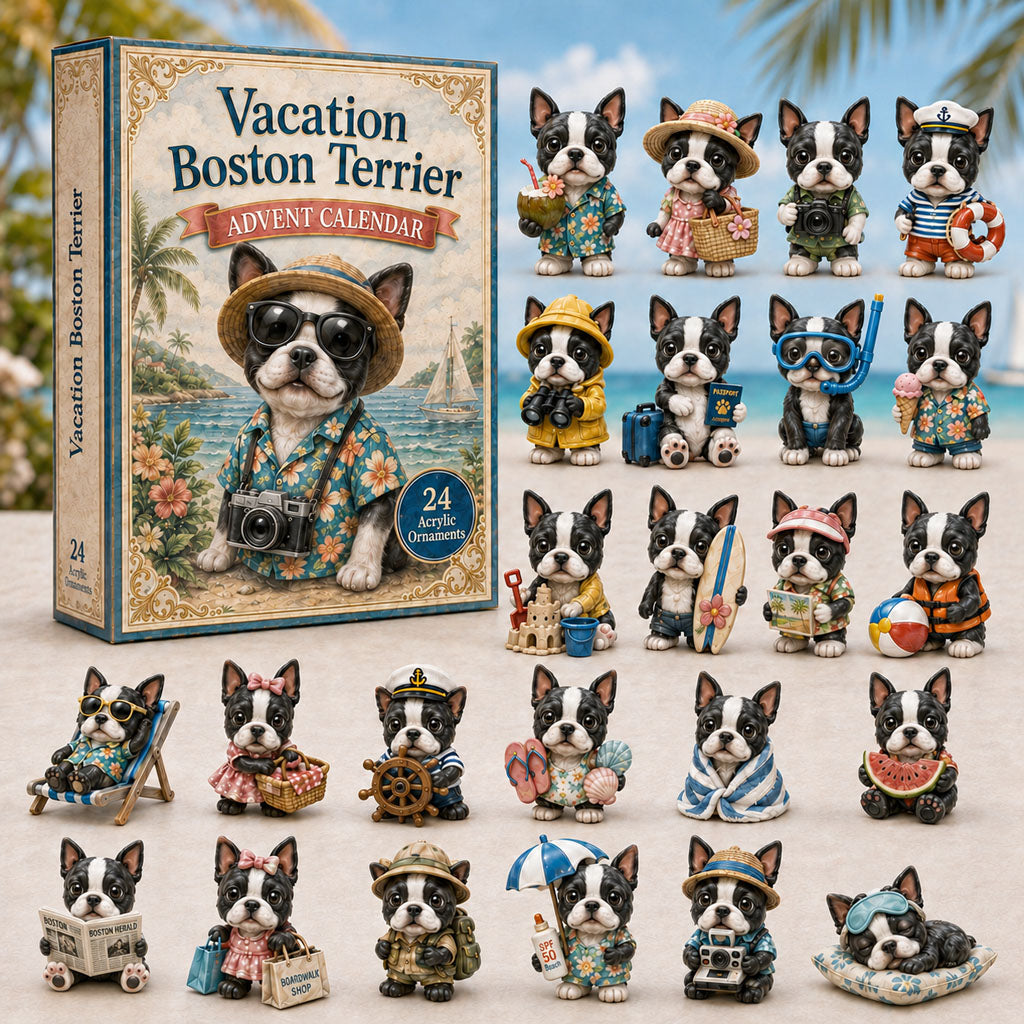 Vacation Boston Terrier Advent Calendar 2026 - 24-Day Festive Countdown, Acrylic Charms Blind Box - Gift For Boston Terrier Lovers e0b90e9b-0367-4a7a-9891-ba58e4617022-boston-terrier.jpg
