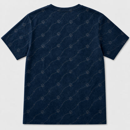 Happy Father’s Day Best Dog Dad – Pet Photo & Name AOP Tee - Back view
