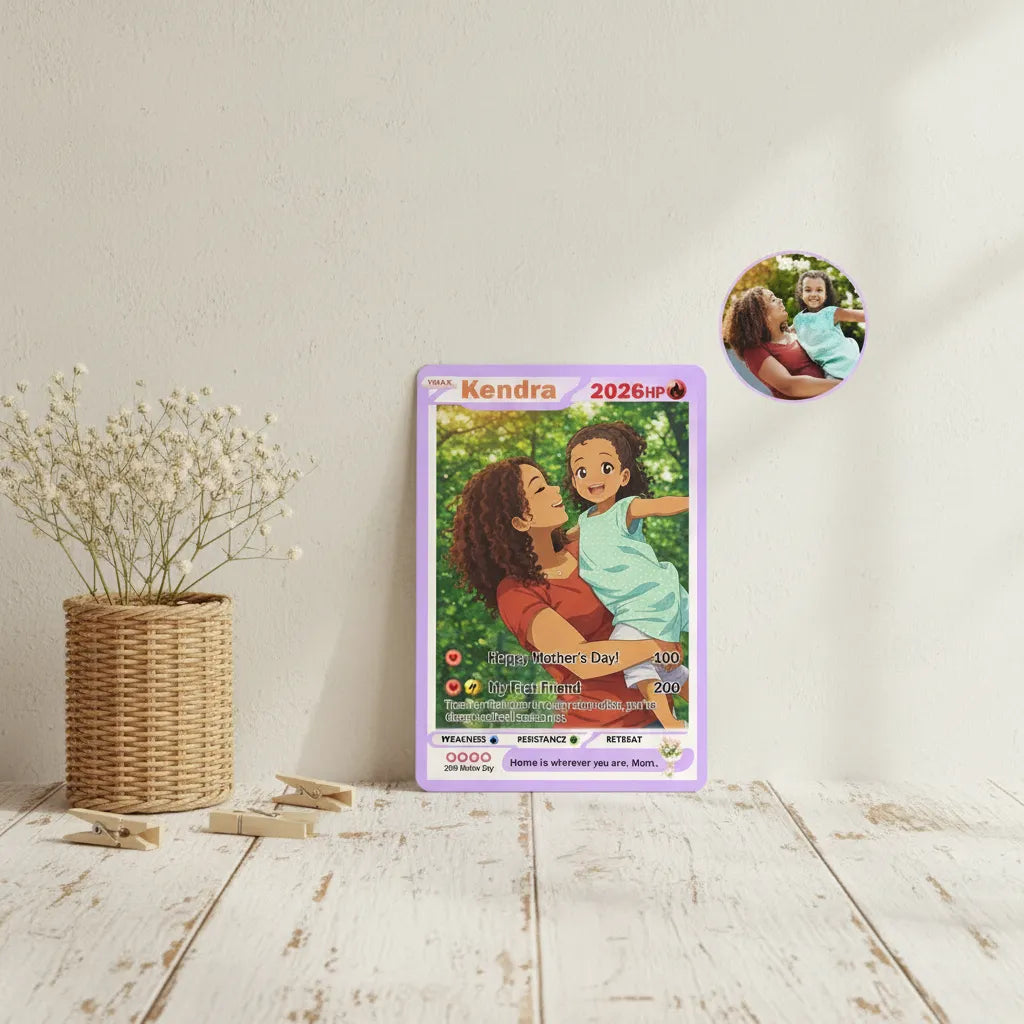 Custom Mom & Daughter Trading Card Mother s Day Gift