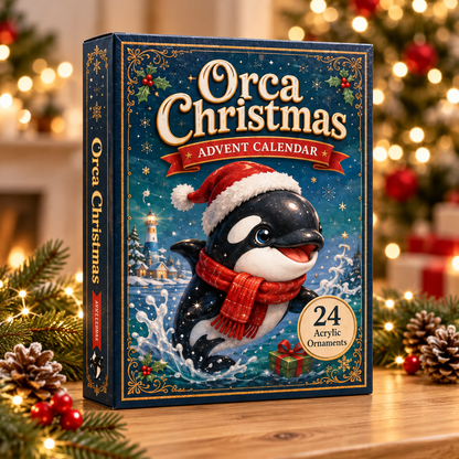 Orca Christmas Advent Calendar 2026 - 24-Day Festive Countdown, Acrylic Charms Blind Box - Gift For Orca Lovers e23f189a-faf6-4619-ac0a-cc398632ba60-orca-box.png