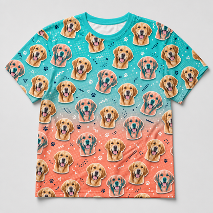 Your Pet Face Pop-Art Pattern AOP Tee - Hero