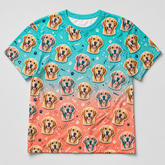 Your Pet Face Pop-Art Pattern AOP Tee - Hero