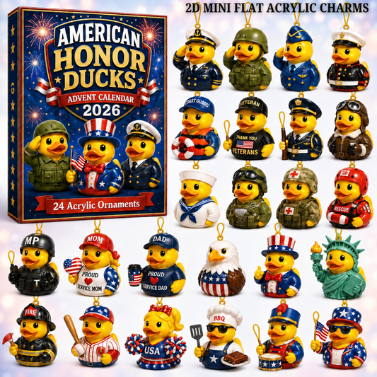 American Honor Rubber Duck Advent Calendar 2026 - 24-Day Festive Countdown, Acrylic Charms Blind Box - Gift For Family & Friends e2a9a547-9815-428b-891c-e477bbaa8b2d-ducks-text.png