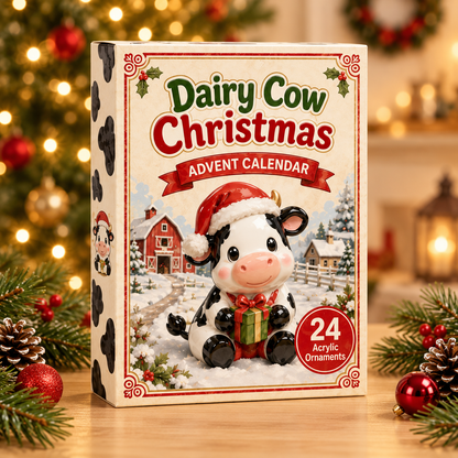 Dairy Cow Christmas Advent Calendar 2026 - 24-Day Festive Countdown, Acrylic Charms Blind Box - Gift For Cow Lovers e2ab43d0-0387-4e1a-9742-d98c0a678e59-cow-box.png