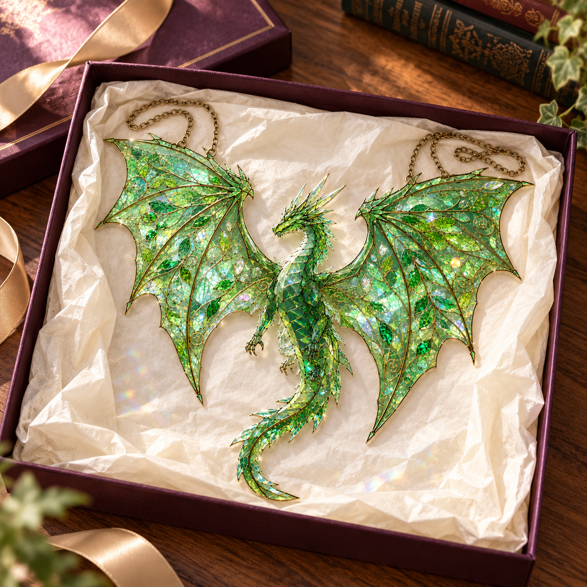 Green Dragon Suncatcher, Holographic Window Hanging for Fantasy Lovers, Unique Gift e37c6538-81cb-49ba-a734-a3e4ae5a45a2-R-ng-k-nh-m-u-trong-h-p-qu-2.png