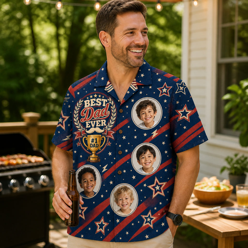 Best Dad Ever Photo Hawaiian Shirt - Lifestyle 2