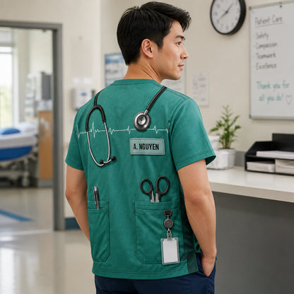 Personalized Scrubs AOP T‑Shirt with Name Patch - Personalized T-Shirt - All Over Printed e4976179-a143-406d-b7f1-8b07f19af28a.jpg
