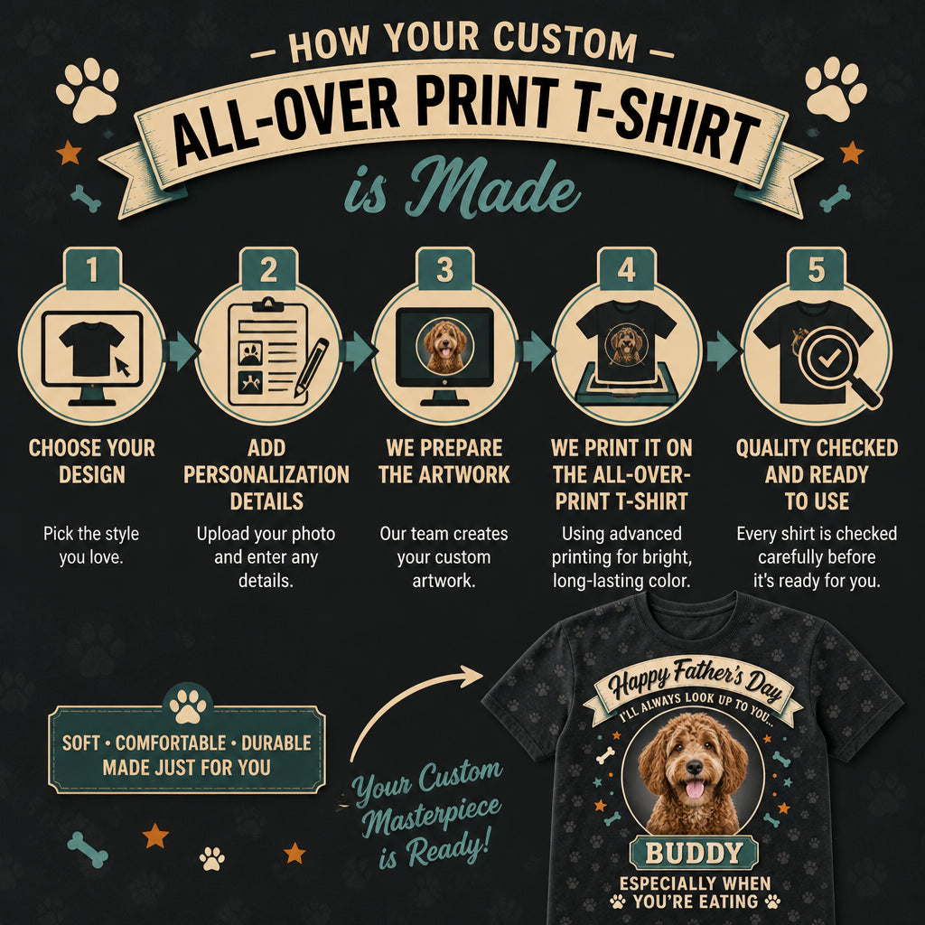 Father's Day Dog Dad Photo Tee — Look Up To You - How to customize