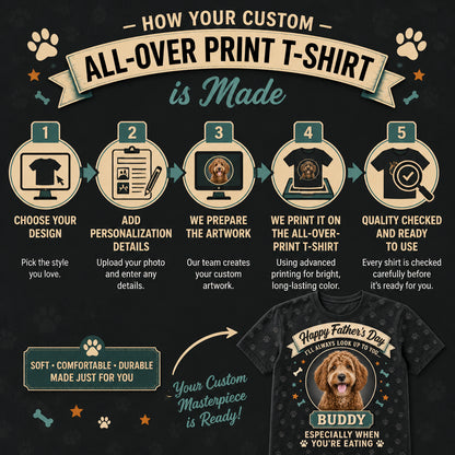 Father's Day Dog Dad Photo Tee — Look Up To You - How to customize