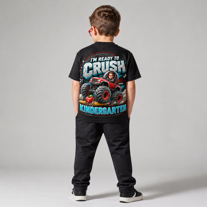 Ready to Crush Kindergarten – Custom Kid Portrait Monster Truck Tee - Personalized T-Shirt - All over printed e550fedc-be42-48e0-b10d-fdf945748d11.jpg