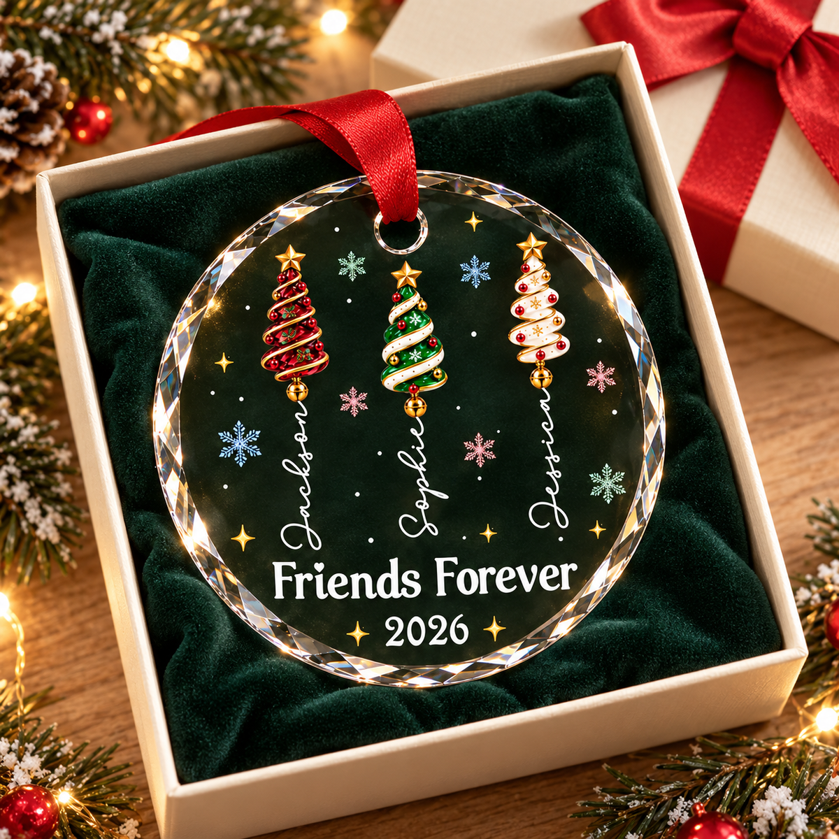 Best Sisters Forever - Personalized Glass Ornament - Christmas Gift For Sisters Bestie e5b45ac5-5172-42e2-a3dd-f138031d1758-6.png